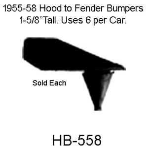 1955-1958 Buick Hood To Fender Bumper. HB-558