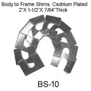 Buick Body To Frame Metal Shims 2"x1-1/2"x7/64"