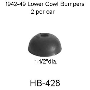 1942-1949 Buick Hood To Side Cowl Bumper. HB-428