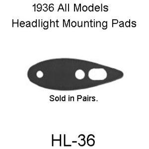 1936 All Mods. Buick Headlight Body Pads. HL-36