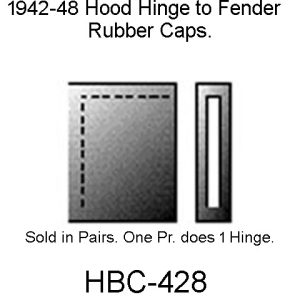 1942-1948 Buick Hood Hinge To Fender Bumpers. HBC-428