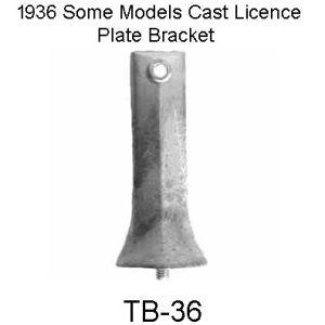1936 Buick Taillight License Bracket. TB-36