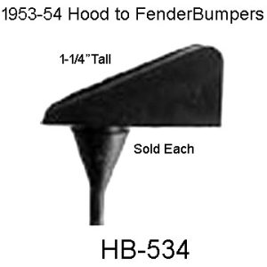 1953-1954 Buick Hood To Fender Bumper. HB-534
