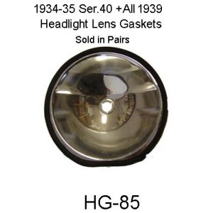 1934-1935 Ser 40+1939 Buick Headlight Lens Gaskets. HG-85