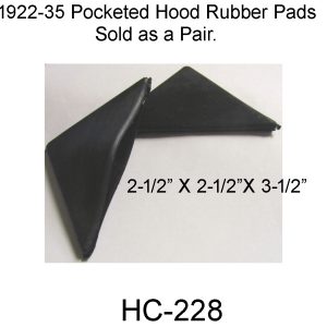 1922-1935 Buick Hood Corner Pocketed Pads. HC-228