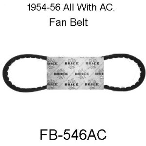1953 Ser.50 & 70 +1954-1956 All Buick Fan Belt V-8 With Air. FB-536AC