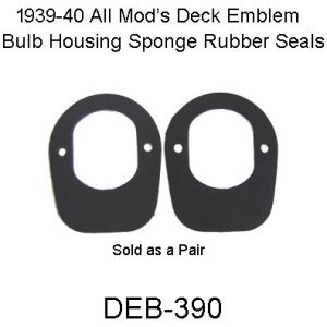 1939-1940 Buick Deck Emblem Bulb Housing Seals. DEB-390