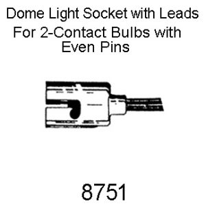 Buick Contact Lead & Socket For Dome Lights Dual Contact.  #8751