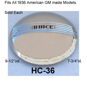 1936 Buick All Models Hub Cap. HC-36
