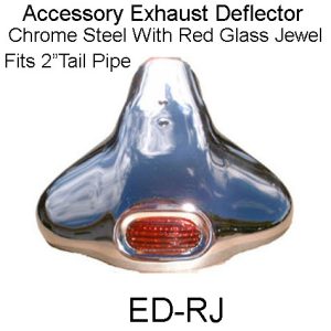 Accessory Exhaust Deflector With Glass Jewel. ED-RJ