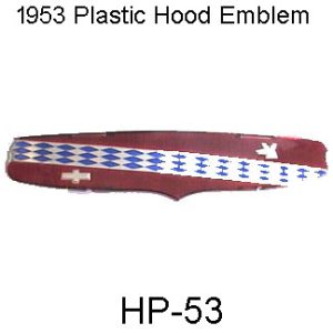 1953 Buick All Hood Emblem Insert.  HP-53