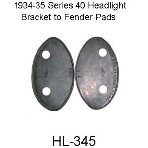 1934-35 Buick S.40 Headlight Bracket Pads. HL-345