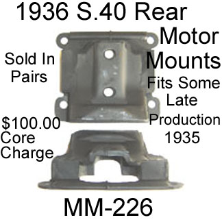 1935-1936 S.40 Buick Motor Mounts (Core Charge Included)