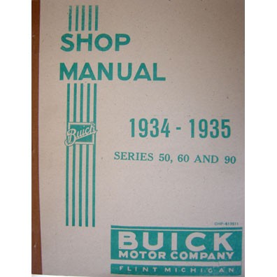 1934-1935 BUICK  S.50-60-90 Shop Manual. SM-34