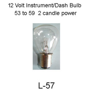 12 volt Instrument Panel bulb. L-57