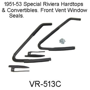 1951-53 Special HT. & convt. Vent Seals. VR-513C