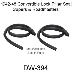 1942-48 Super/Roadmaster Convrt. Lock Pillar Seals. DW-394