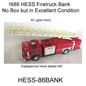 1986 HESS Firetruck Bank. HESS-86BANK