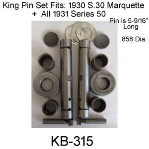 1930 Marquette & 1931 Ser.50 King Pin Set. KB-315