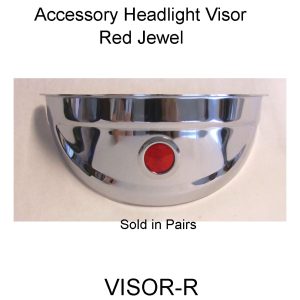 Accessory Headlight Visors Red Jewel. VISOR-R