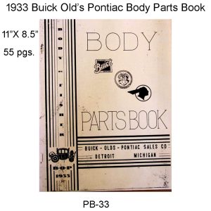 1933 Body Parts Book. PB-33