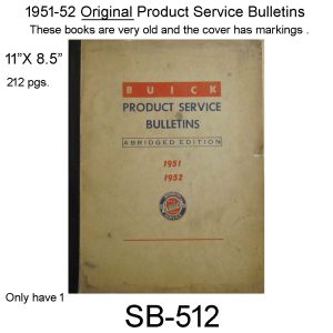 1951-52 Service Bulletins. SB-512