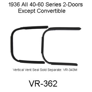 1936 BUICK  Ser.40-60 Frt. Vent Seals. VR-362