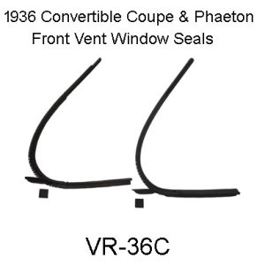 1936 BUICK Convertible Ft. Vent Window Seals. VR-36C