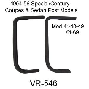 1954-1956 BUICK Ser.40-60 Post Mods. Ft.Vent Seals. VR-546