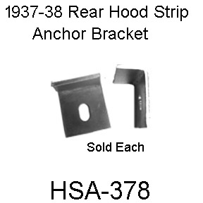 1937-1938 BUICK Hood Strip Rear Anchor Bracket. HSA-378