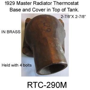 1929 Master Rad. Thermostat Cover & Base. RTC-290M