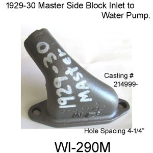 1929-30 Master Side Inlet to Water Pump Fitting. WI-290M