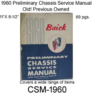 1960 Chassis Service Manual. CSM-1960