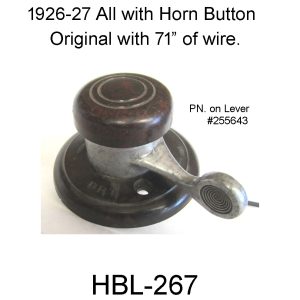 1926-27 All Horn Button Light Switch. HBL-267  e9h