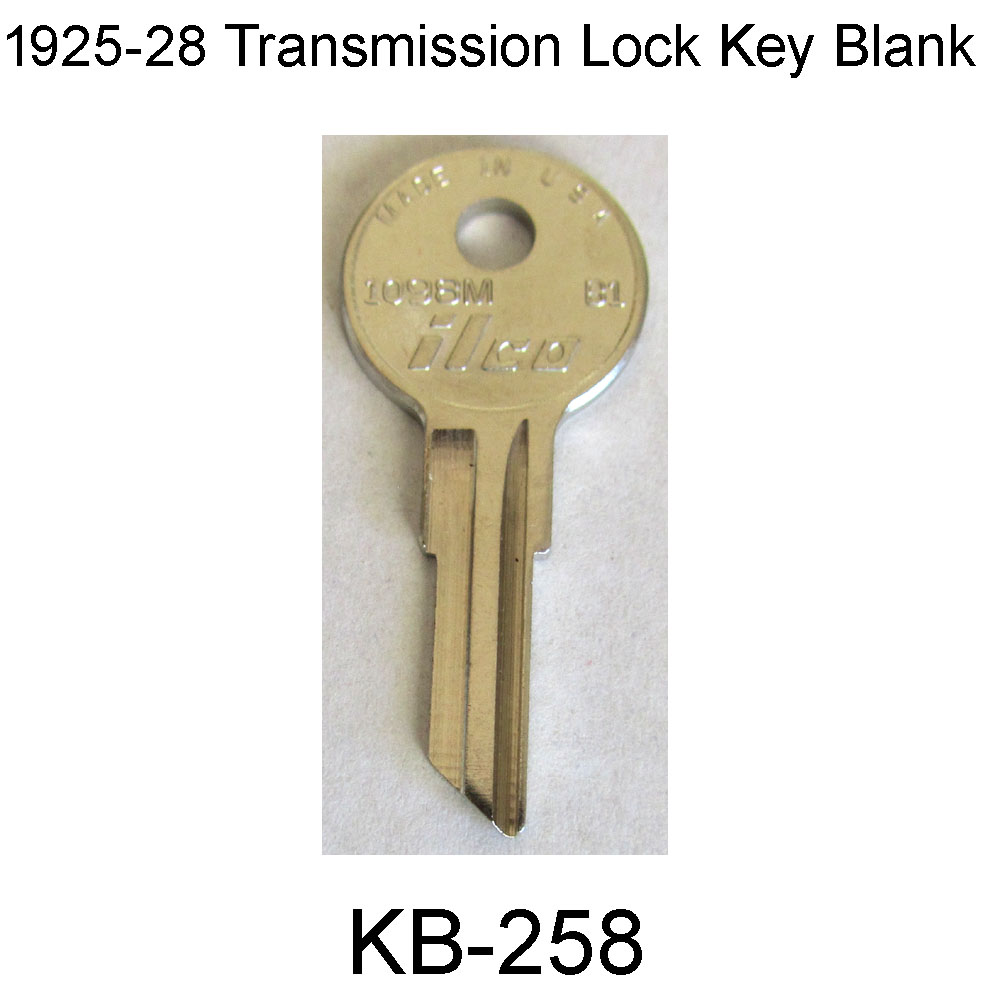 Trans Key Holder 1925-28 Tranny Lock Key Blank. KB-258 - Bob's Automobilia