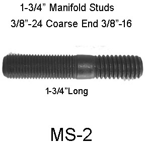 1-3/4"Long 3/8" Manifold Stud. MS-2