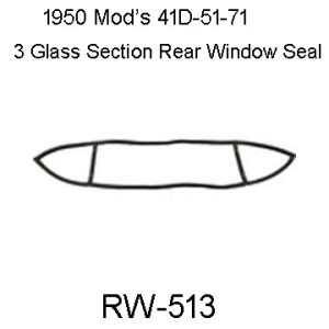 1950 M. 41D-51-71 3 Section Glass Seal. RW-513