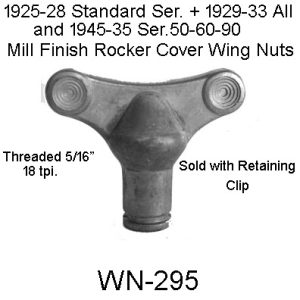 1925-35 Some models Mill Finish Rocker Cover Wing Nut.