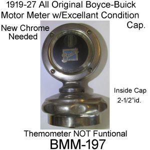 1919-27 Original Buick-Boyce Motor Meter Chrome Needed.