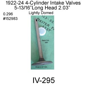 1922-24 4-Cylinder Intake Valves. IV-295