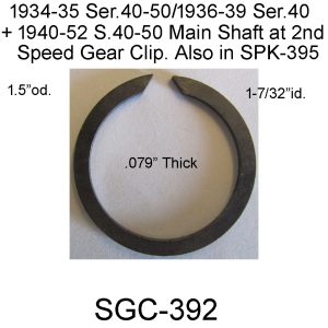 34-35 S.40-50/36-39 S.40+40-52 S.40-50 2nd Speed Gear Clip.