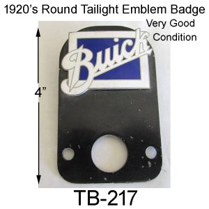 1920-27 Tail light Emblem Used. TB-217